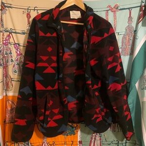 Aeropostale Red and Black Patterned Jacket